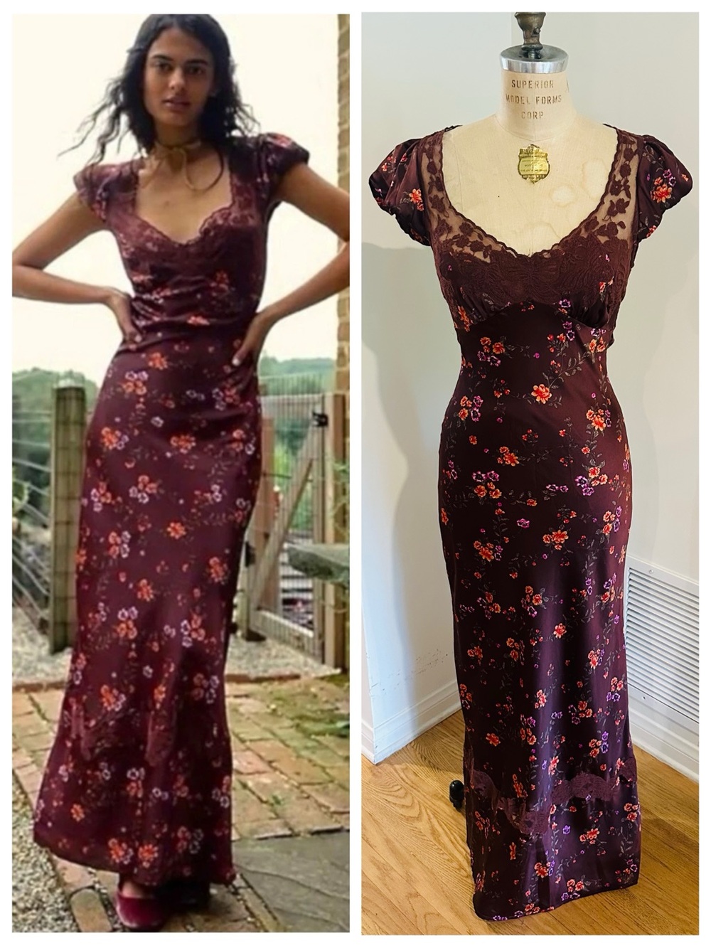 FREE PEOPLE Butterfly Babe Maxi Dress Size Med, Gorgeous!